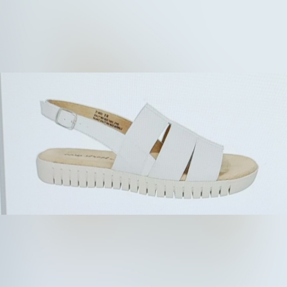 NWOB EASY STREET MAGGIE Women's Slingback Sandals WHITE GORE  6.5 MEDIUM - Picture 3 of 14